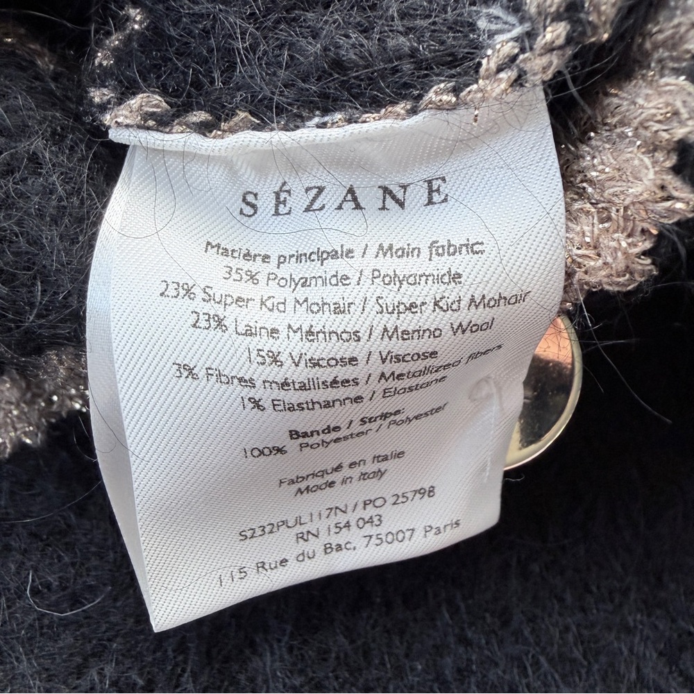 Sézane Trudy Mohair Sweater | Parisian Chic Fluffy Knit | French Girl Luxury - S - Picture 12 of 13